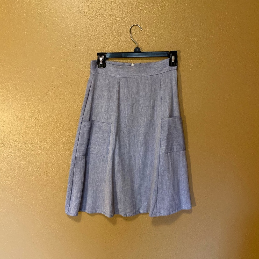 blue skirt